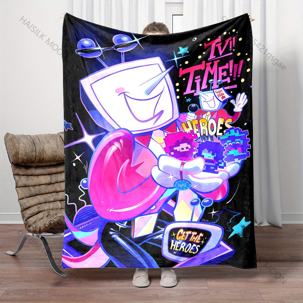 Multiple Sizes Classic Games TV Man Cartoon Printed Blanket Warm Soft and Comfortable Home Travel Sofa Bedding Cover Blanket