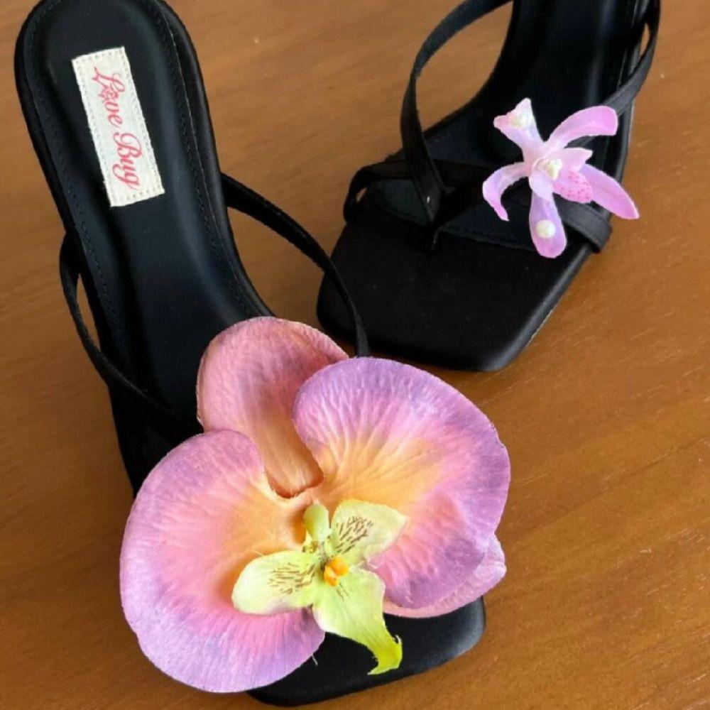 Sandalen Dekorationen Blume Schuhzubehör Abnehmbare DIY Schuhschnalle Schmetterling Orchidee Schuhe Charms Urlaubsstil