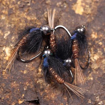 Flash Back Pheasant Tail Nymph Fly Tungsten Bead Head Wet Nymph Fishing Fake Lure for Trout Grayling Panfish Fishing