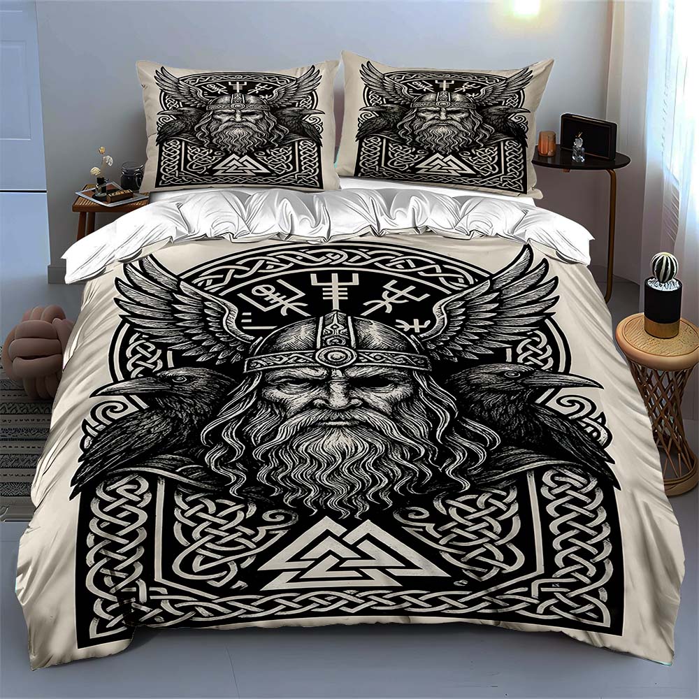 Design inspirowany Wikingami. Pościel Zestawy poszewek na kołdrę Poszewki na kołdrę Poszewki na poduszki prezenty (1 * Poszewka na kołdrę 2 * Poszewki na poduszki, bez wkładu do kołdry)