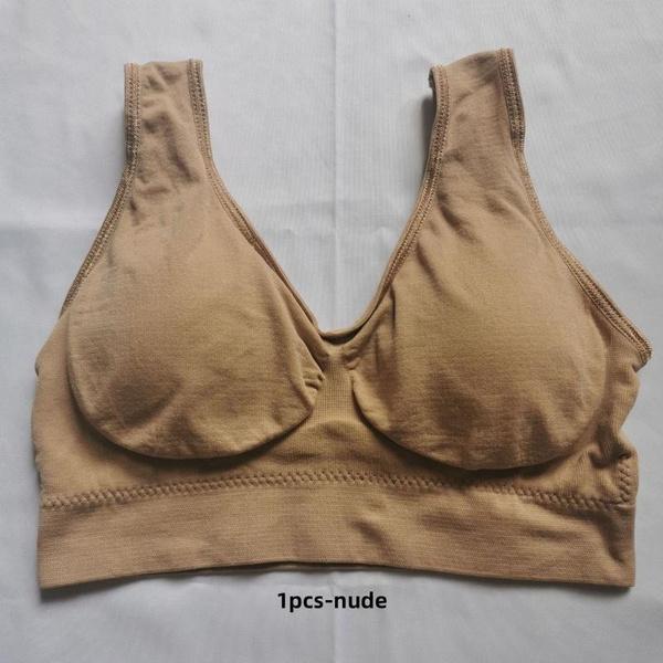 3pcs Women's Sports Bra Wirefree Yoga Bras Tank Top High Intensity Push Up Large Size S~6XL