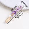 Alloy Hairpin Female Side Painted Paint Edge Clip Female Retro Style Flower Bangs Clip Rhinestone Duck Bill Clip