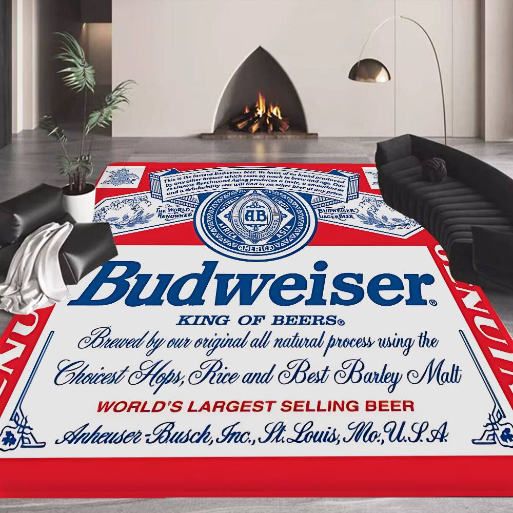 King Of Beer B-Budweiser Entrance Door Mat Washable Non-Slip Living Room Sofa Chairs Area Mat Kitchen Welcome Doormat