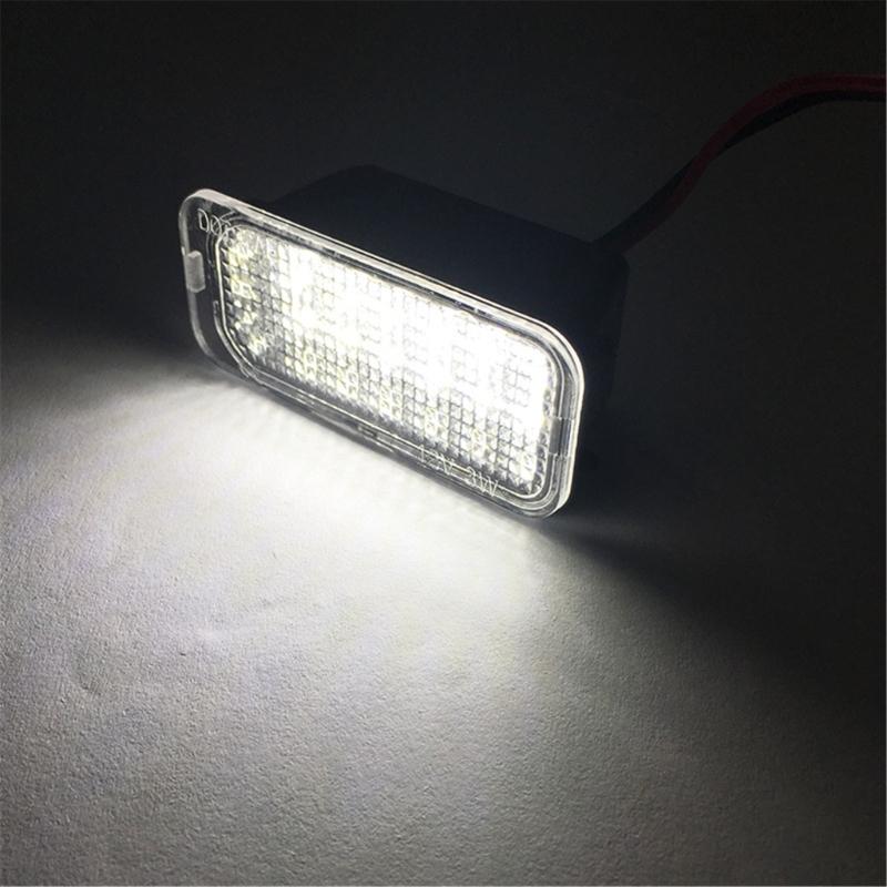 1 Pair LED License Plate Lights Lamp for Fiesta Focus KUGA Replacement Rear Tail License Lamp Assembly