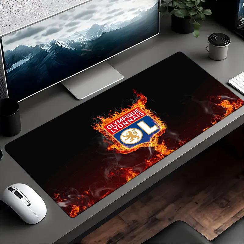 Olympique Lyonnais Football Crest Mouse pad Mouse pad, Gaming Mouse Pad, keyboard pad, Desk Decor for computer notebook Fan Gift Birthday Gift