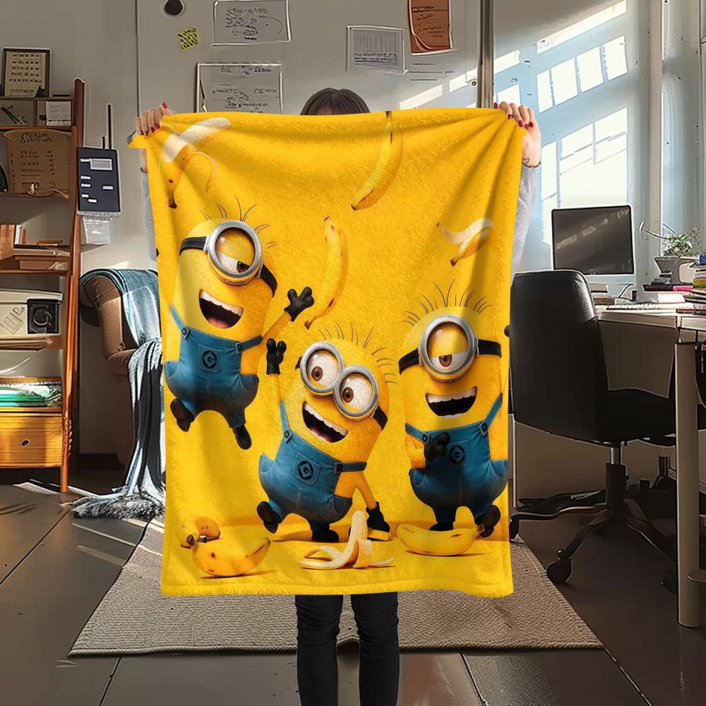 Minions Flannel Blanket, High quality Comfortable for All Seasons, Home Decor, Warmth and Comfort