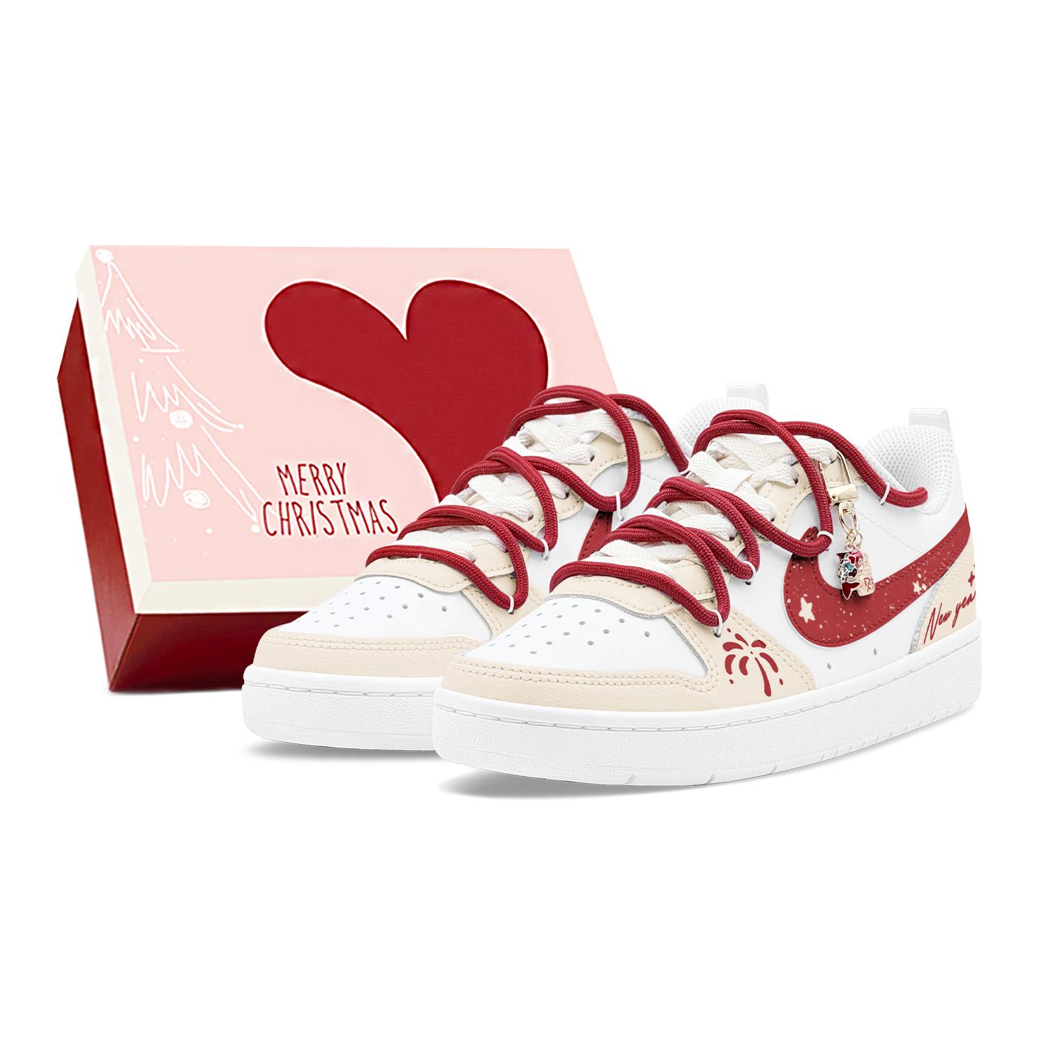 

Nike Court Borough Skateboard Shoes Women s Low Top Red/Yellow BQ5448-100(Team88-S-BOX) 36