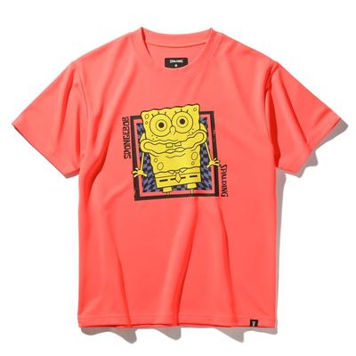 SPALDING Junior SpongeBob SquarePants Checkered Flag Coral T-Shirt, Size 150 (SJT25063S)