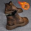 Winter New Men's Plush Warm Casual Martin Boots, Fashionable and Trendy, High Top, Versatile and Comfortable Outdoor Men's Boots