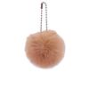 6cm Pom-Pom Plush Ball Beaded Keychain - Faux Rabbit Fur, Ideal for Bags, Keys, Earphone Cases
