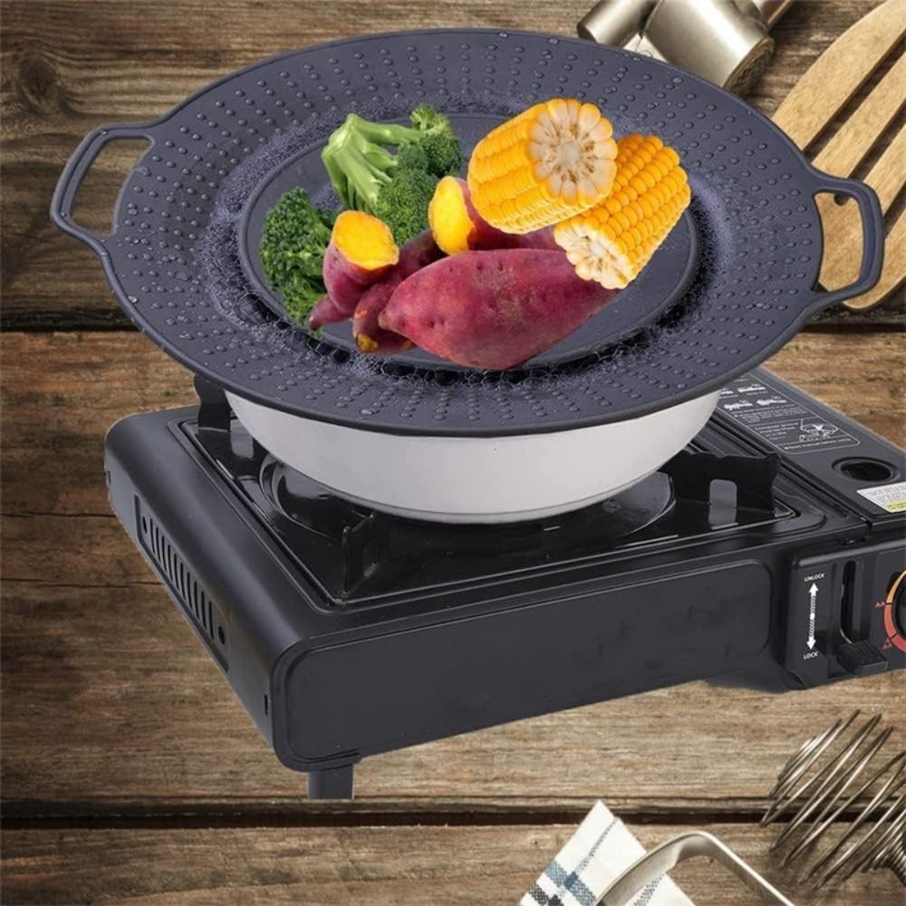 30cm Silicone Pot Lid Anti-Splash Anti-overflow Lid Reusable Spill Stopper Cover  Kitchen Gadgets