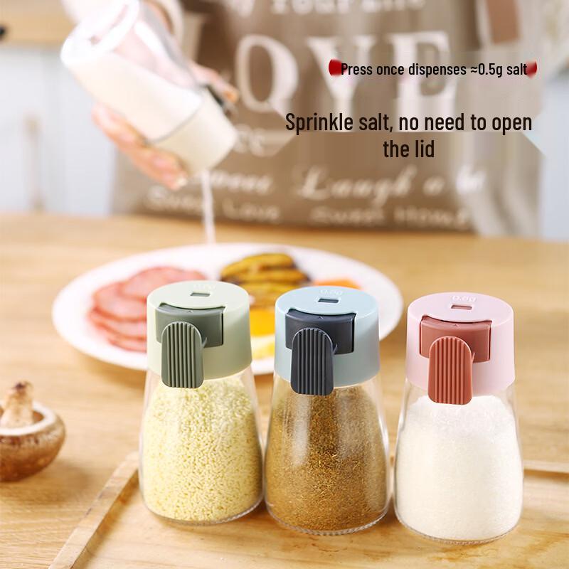 ZhiShi Quantitative Press-Type Seasoning Jars (6-Pack)