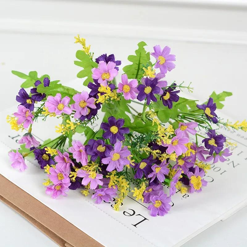 Artificial Flowers Daisies UV Resistant Colorfast Plastic Plants Home Wedding Windows Outdoor Decor  DIY Artificial Flowers