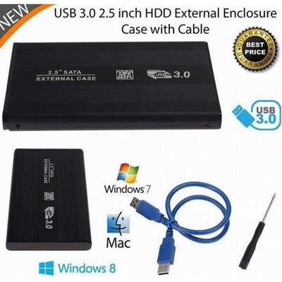 External Hard Drive Enclosure - ZEEKSON - 2.5 Inch - USB 3.0 - SATA - Black