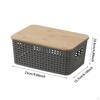 Storage Basket Weave Box Multipurpose Portable for Organizing Container Kitchen Cabinet