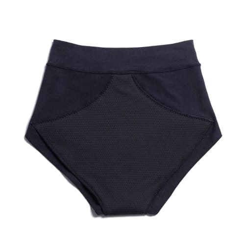 Sheepeace Candymoon Women's Non-Constricting Absorbent Sanitary Panties for Periods, Cotton Blend, Black, Size M