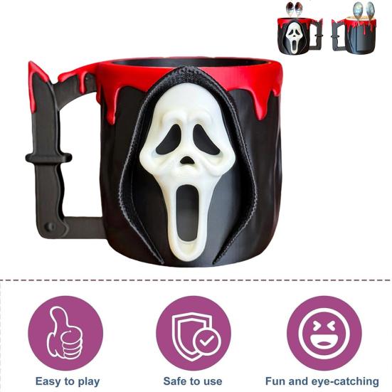 Ice Cream Pint Holder Horror Spoon Holder Reusable Ice Cream Containers Beer Can Holder Horror Movie Gifts