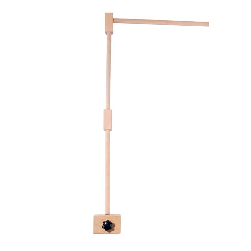 Baby Wooden Crib Mobile Bed Bell Hanging Rattle Toy Newborn Music Box Bed Bell Hanging Toys Holder Bracket Infant Crib Baby Gift