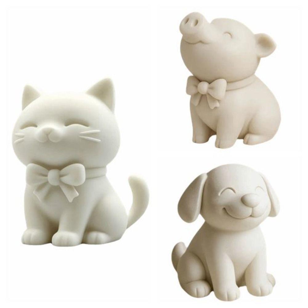 5cm Pet Figurine Decoration Desktop Ornaments Cartoon Mini Dog Statue Home Decor
