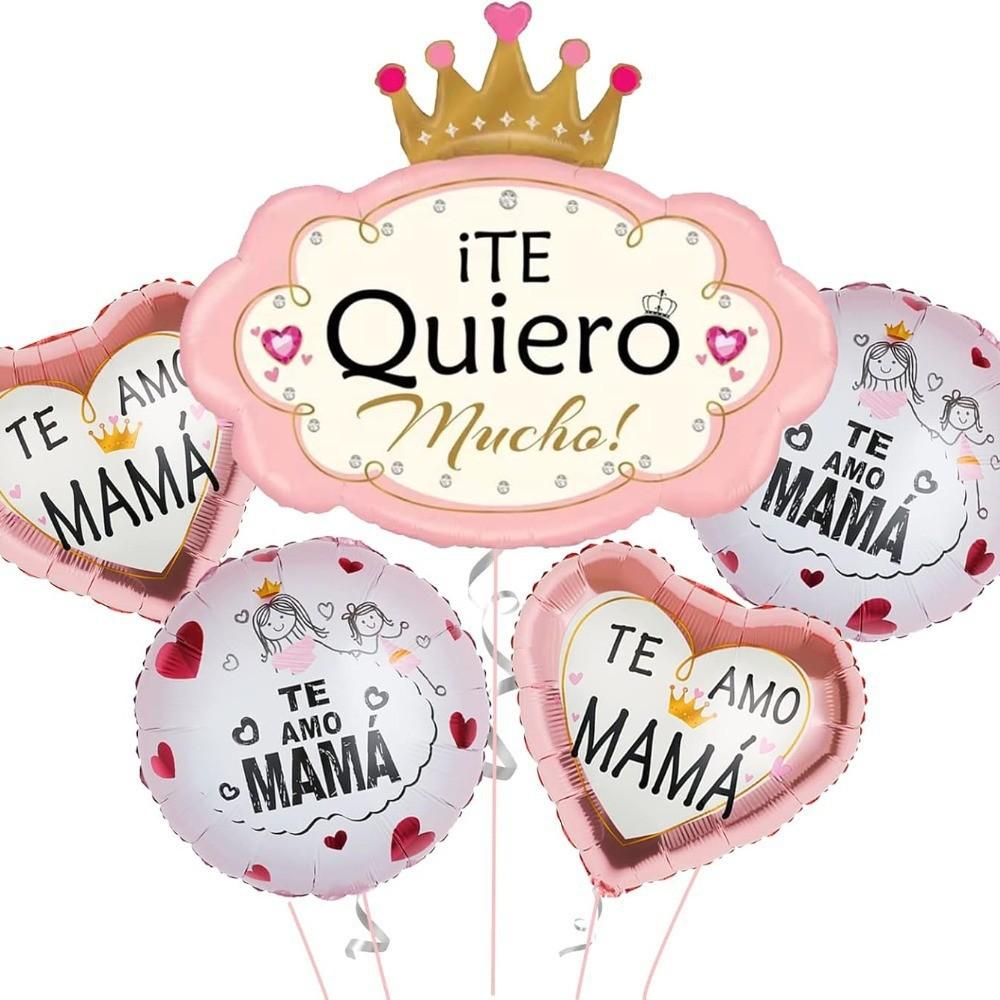 I Love You Mom Mother'S Day Decorative Aluminum Film Balloon Set As A Gift For Mom