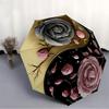 1pc Floral Yin Yang Symbol Automatic Umbrella - 8-Rib Durable Frame, Portable Fashion Accessory & Holiday Gift yy251117167