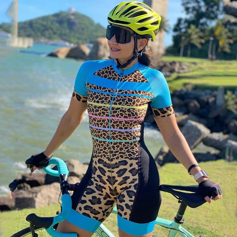 Fashion Girl Summer Cycling Jumpsuit Pro Team Triathlon Bike Jersey Sets Bicycle Riding Clothing Skinsuit MTB Suit Ropa Ciclism