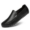 Luxurious Men Shoes New Men's Genuine Leather Flat Shoes Breathable Casual Shoes Office Loafers Fashion Peas Shoes Driving Shoes