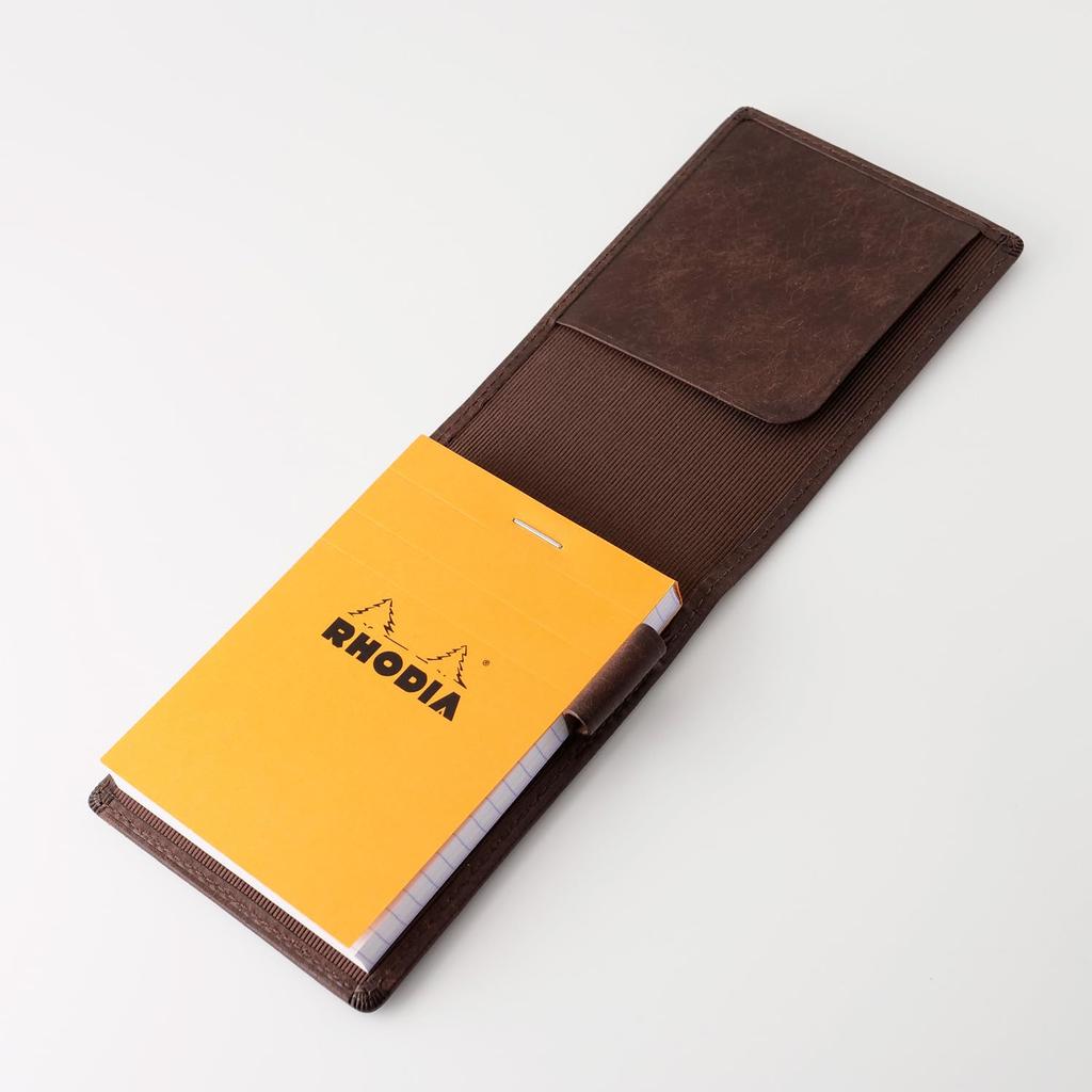 Slip-On PB RHODIA Memo Cover No. 11, Italian Leather Pueblo Compact, Nero (Black) IPV-6001