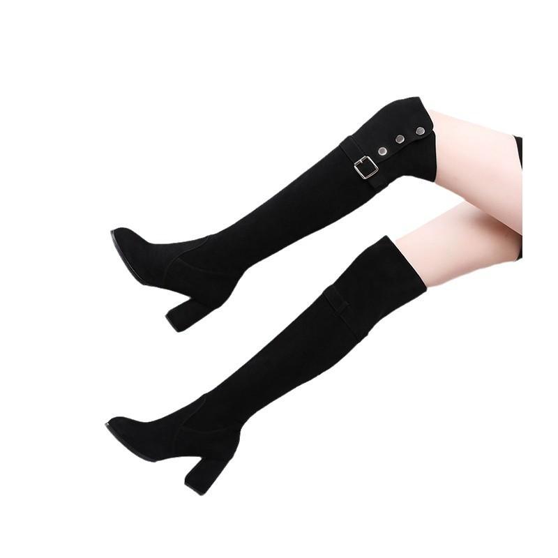 Fashion Women's Long Boots 2024 Autumn and Winter New Item Over The Knee Warm Elastic Slimming Knight Boots