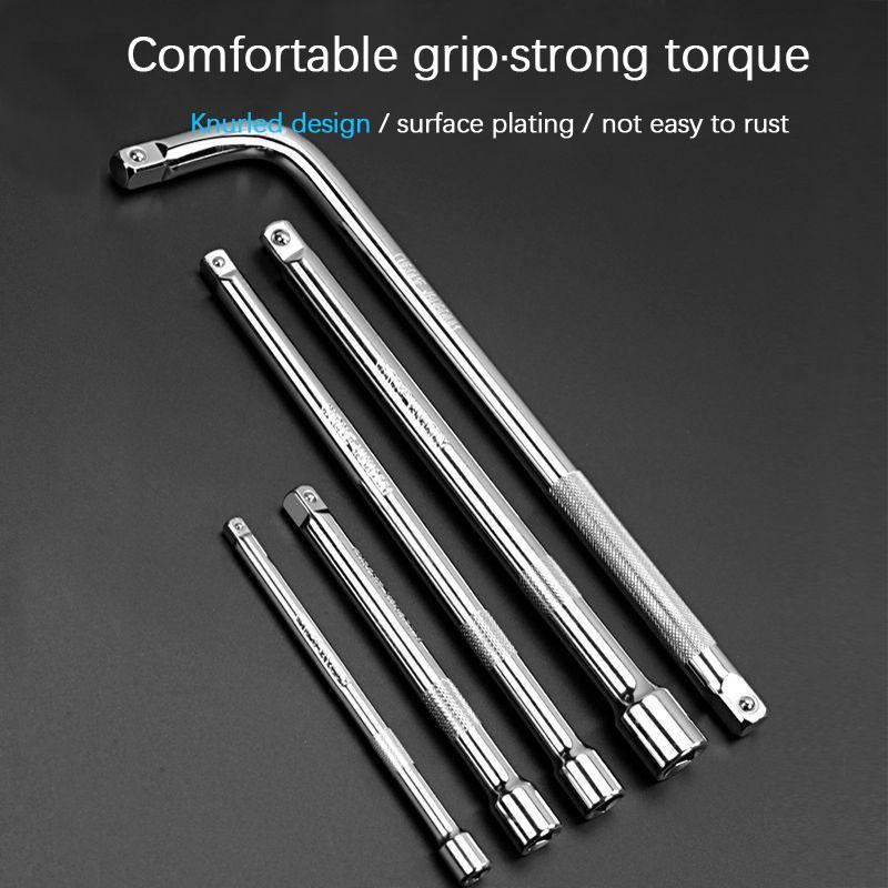 Socket Ratchet Wrench Extension Bar Set - Long Steering Sleeve, Connecting Rod & Accessories for Wrench Tools
