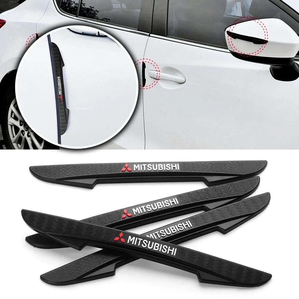4pezzi Gomma Paraspigoli per Portiere Auto Adesivi Strisce Anti Collisione Per Mitsubishi Lancer 9 10 Outlander 3 Asx L200 Pajero ecc.