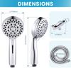 5 Functions Filtered Shower Head, Detachable Bathroom Handheld Shower Head with Holder High Pressure Hand Held Showerhead