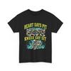 Tricou Inima Spune Fă Genunchii Spun Stai, Tricou Amuzant Schelet Femei Bărbați