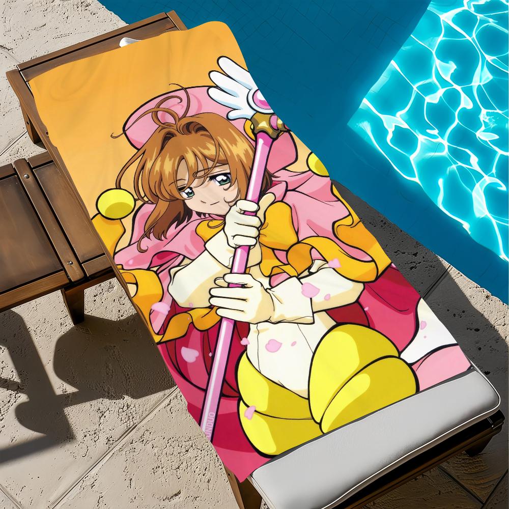 C-cardcaptor anime cute S-sakura Towel Beach Quick Dry Soft Pool Towels Gift for Travel Gym Shower Camping sports