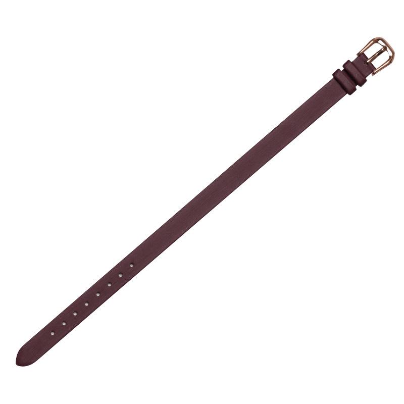 Eight Treasures Gold Compass Bracelet: Women's Genuine Leather & Silk Jewelry Watch Strap with Rain Silk Texture.