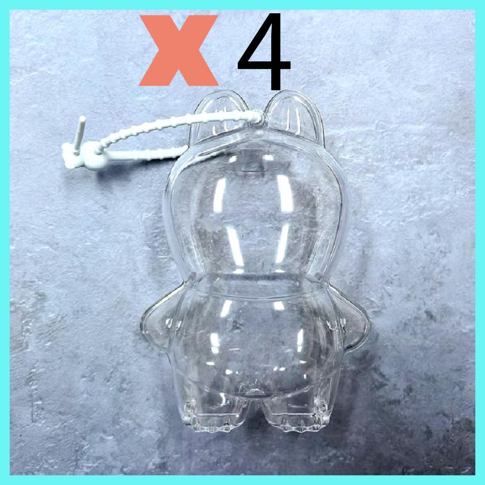 Labubu 4.0 Pin için Şeffaf Koruyucu Kılıf Aşk Serisi Peluş Bebek Toz Kılıfı LABUBU Bebek Aksesuarları İçin Saklama Kutusu