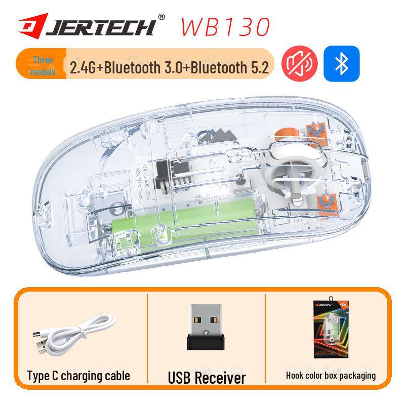 

JERTECH Безшумна Бездротова Bluetooth Перезаряджувана Багаторежимна Миша