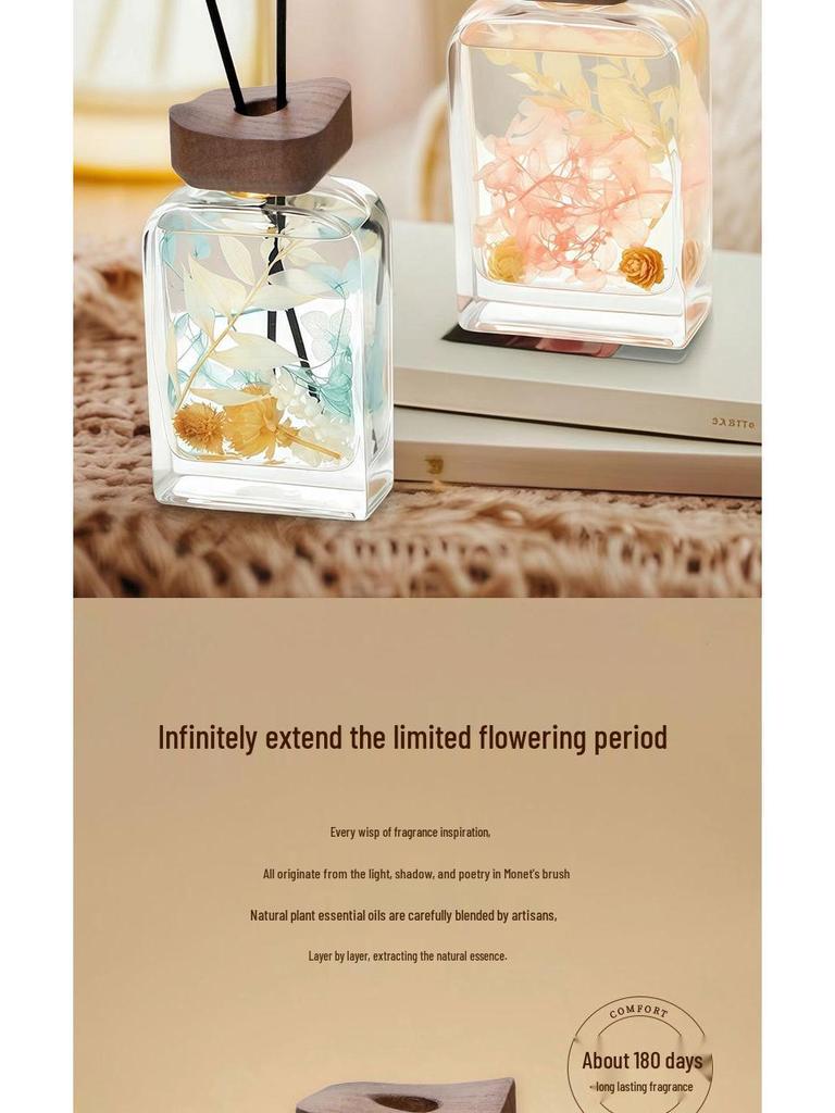 Luxury Preserved Flowers Aroma Diffuser Gift Box – Long-lasting Fragrance for Hotel Bedrooms & Souvenirs