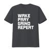 Wake Pray Grind Repeat Work Hard Make Money Womens T Shirt Black XL vintage Washed Versatile Casual graphic Stylish Slightly