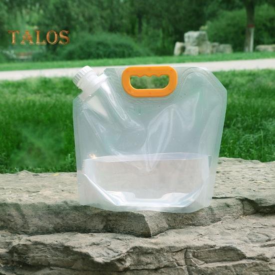 4 Pcs Foldable Water Bag for Outdoor Activities Leak-Proof Lightweight 10L Large Capacity Multifunctional Water Storage Bag for Camping Traveling