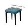 Solid Color Chair Seat Cover Waterproof Stool Cover Stretch Seat Covers  for Square Chairs