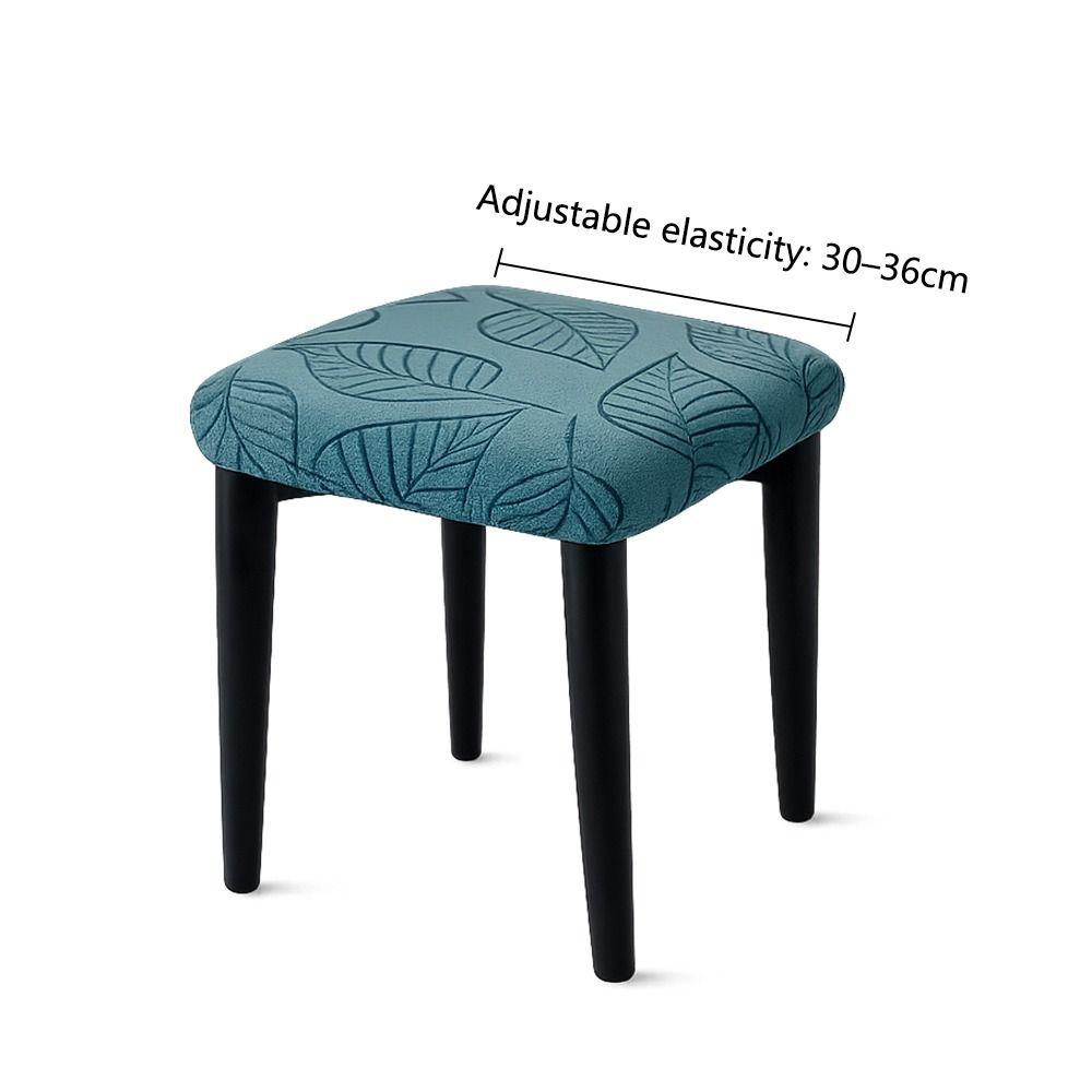 Solid Color Chair Seat Cover Waterproof Stool Cover Stretch Seat Covers  for Square Chairs