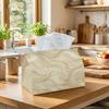 1pc Neutral Marble Texture- Cream Stone Flow Pattern Design, Tissue Holder, Ideal for Kitchen, Living Room, Bedroom And Car Tissue Holder, Excellent H