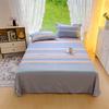3Pcs Simple Geometric Plaid Bed Sheet Set 100% Cotton Skin-friendly Queen Size Bedding Set Thickened Flat Sheet with Pillowcases