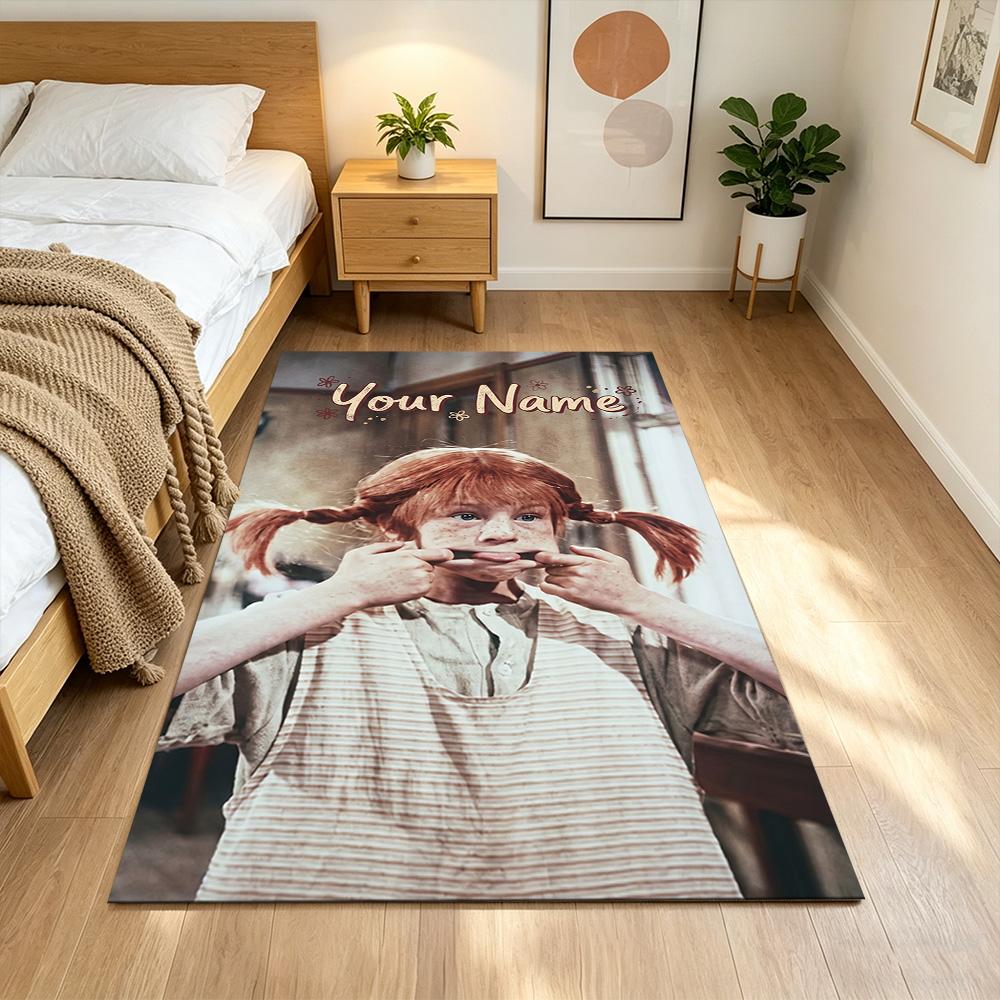 Pippi Customize Your Name Carpet Design for Dining Room Foyer Hallway Kitchen Anti-slip Rug Office home decor Wedding Party Gift