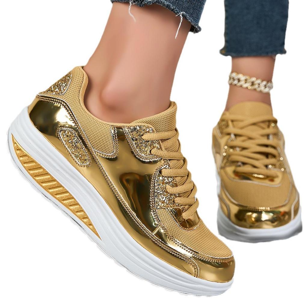 2024 Gold Mesh Outdoor Casual Plus Size Sports Shoes
