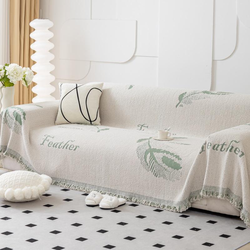 

Чехол для дивана с защитой от царапин от кошек, полотенце для дивана в стиле Ins, зимний плюшевый чехол для дивана, полное покрытие, жаккардовое одеяло для дивана, полное покрытие 180*130cm