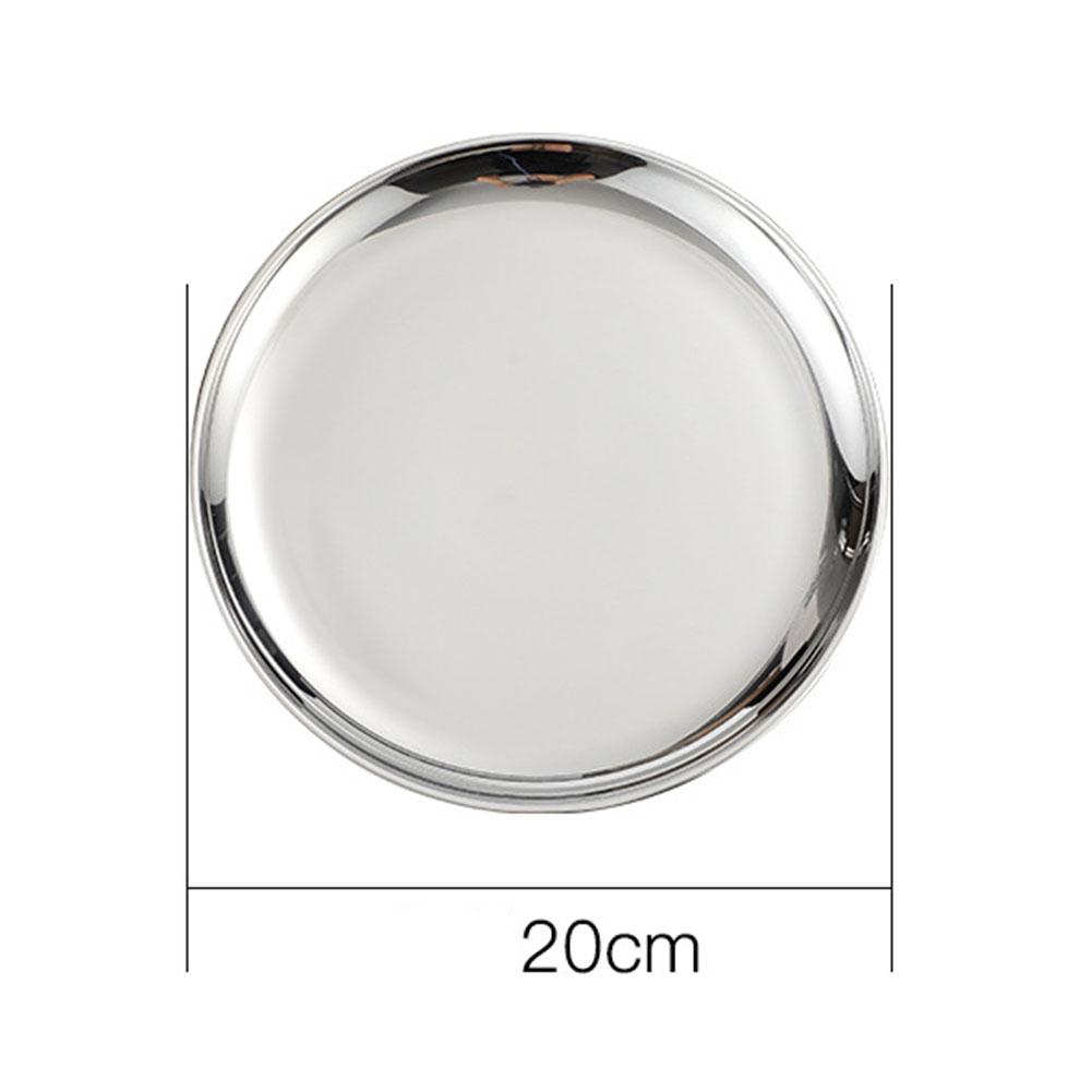 Tray Plate Dish Kitchen Replacement Silver Spare Parts Dinnerware Stainless Steel Accessories Breakfast Dining