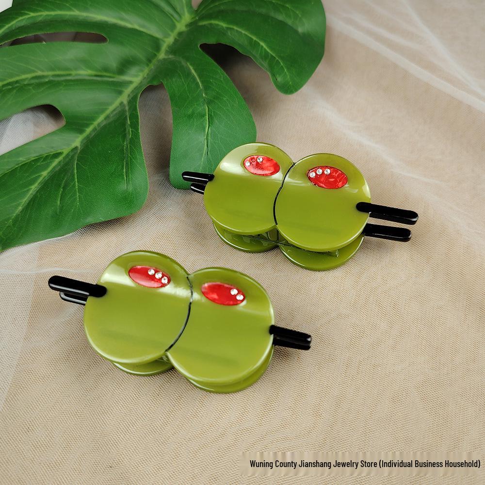 Korean Acetate Large Fruit Claw Clip for Updo - Gourd, Peach, Pear Hair Accessory