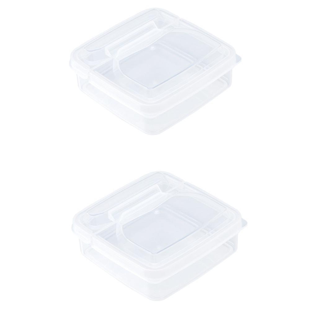 

2/4/8Pcs Plastic Butter Block Storage Box Refrigerator Sub Packing Container For Fridge 2pcs